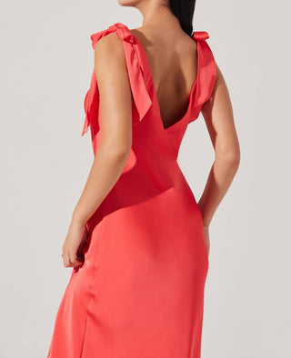 Astr - Allexina Satin Midi Dress