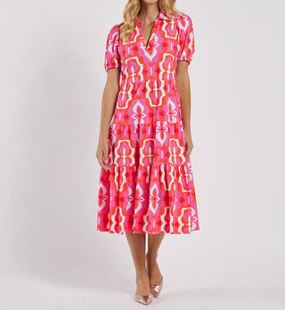 Jude Connally - Portia Puff Sleeve Midi Dress
