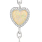 Atlanta Jewelers Supply - Women's Sterling Opal Triple Dangling Heart Post Earrings