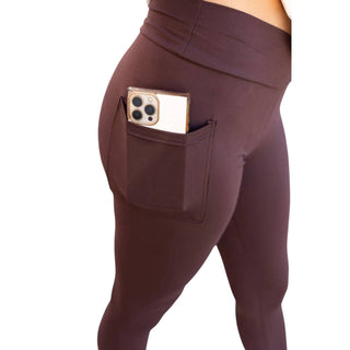 Julia Rose - Becca Crossover Full Length Leggings with Pockets