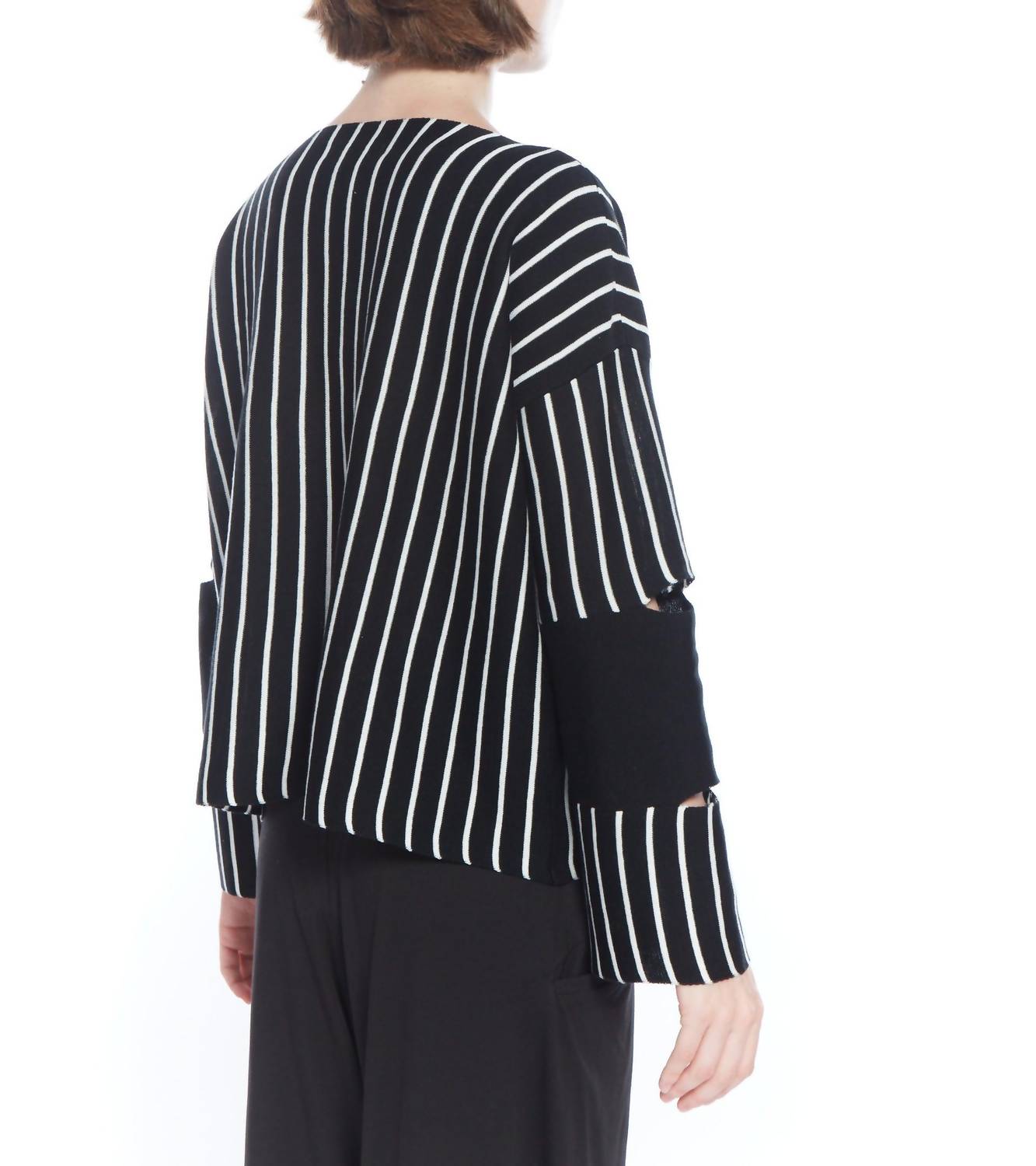 Matthildur - Evolution Stripe Cut Out Sleeve Sweater