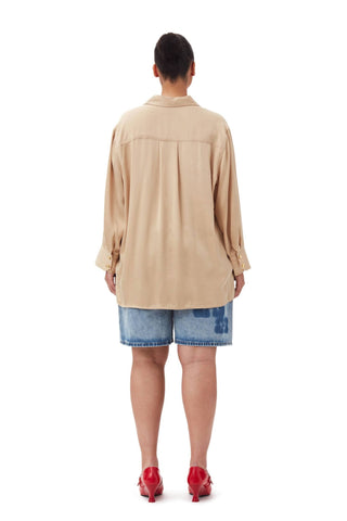 Ganni - Washed Satin Shirt