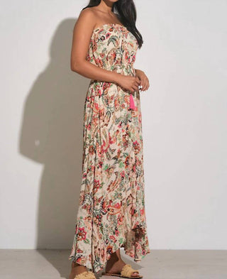 Elan - Strapless Printed Maxi Dress