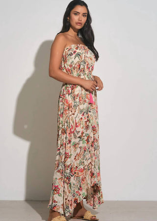 Elan - Strapless Printed Maxi Dress