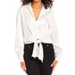 Karen Kane - Satin Tie Front Top