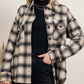 Blu Pepper - Extended Shoulder Plaid Shacket