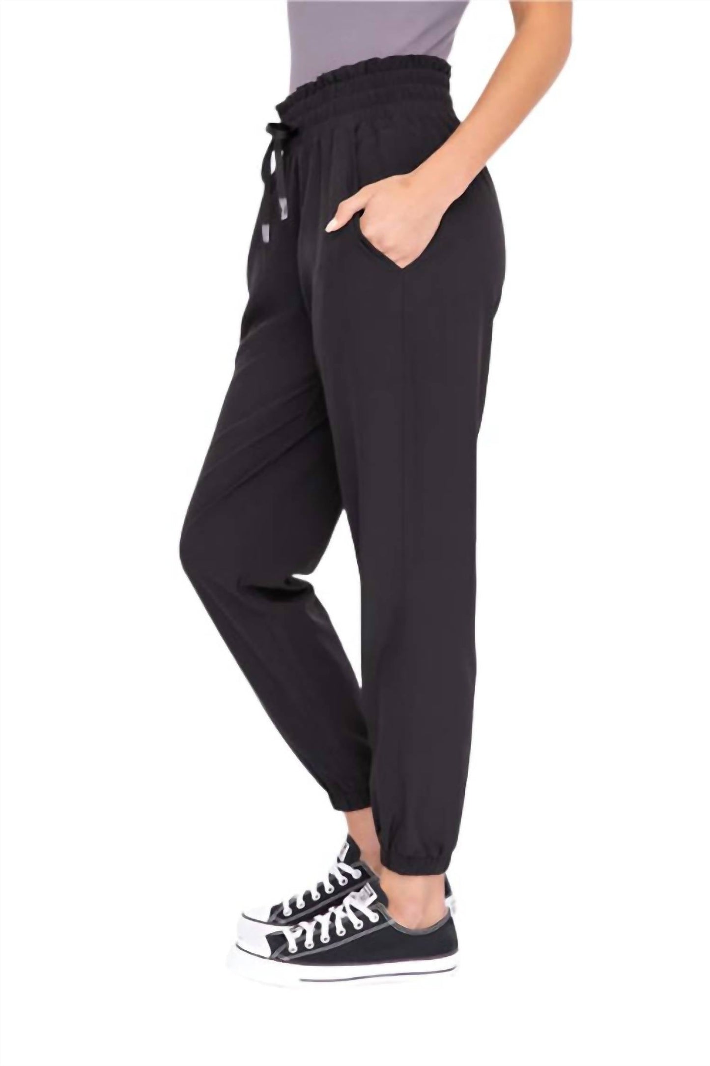 Mono B - Cuffed High Waisted Joggers