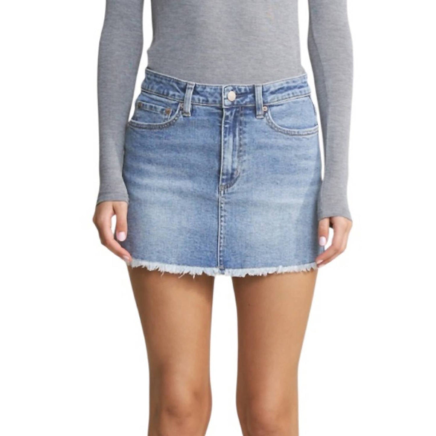 Mica - Raw Hem Mini Skirt
