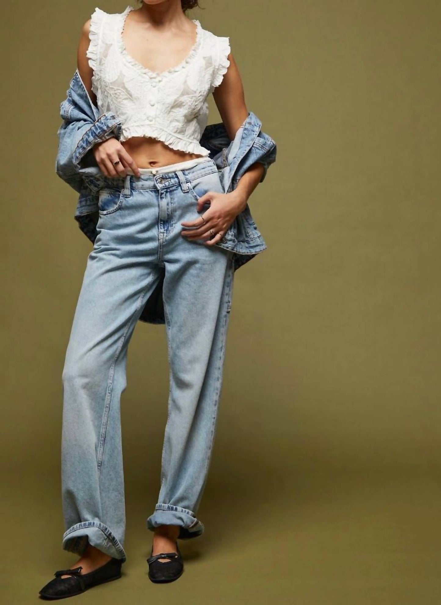 Free People - Women's Mesh Mania Bow Flats