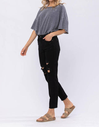 Judy Blue - High Waist Destroyed Boyfriend Denim Jeans