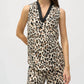 Joseph Ribkoff - Animal Print V-neck Sleeveless Top