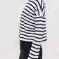 Askk Ny - Cropped Long Sleeve Stripe Tee