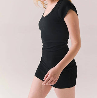 Chaser - Dartmouth Ribbed Cap Sleeve Mini Dress