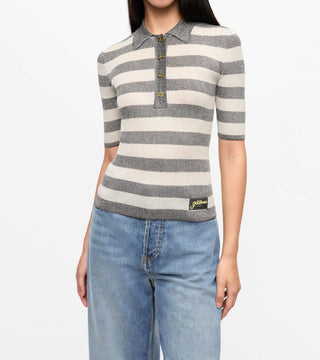 Ganni - Sparkle Rib Polo