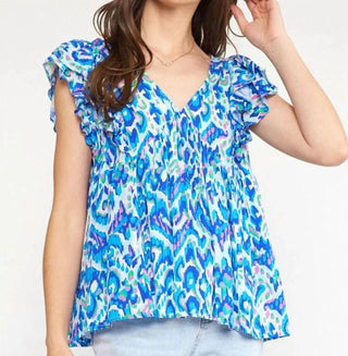 Entro - Lexie Ruffle Sleeves Top
