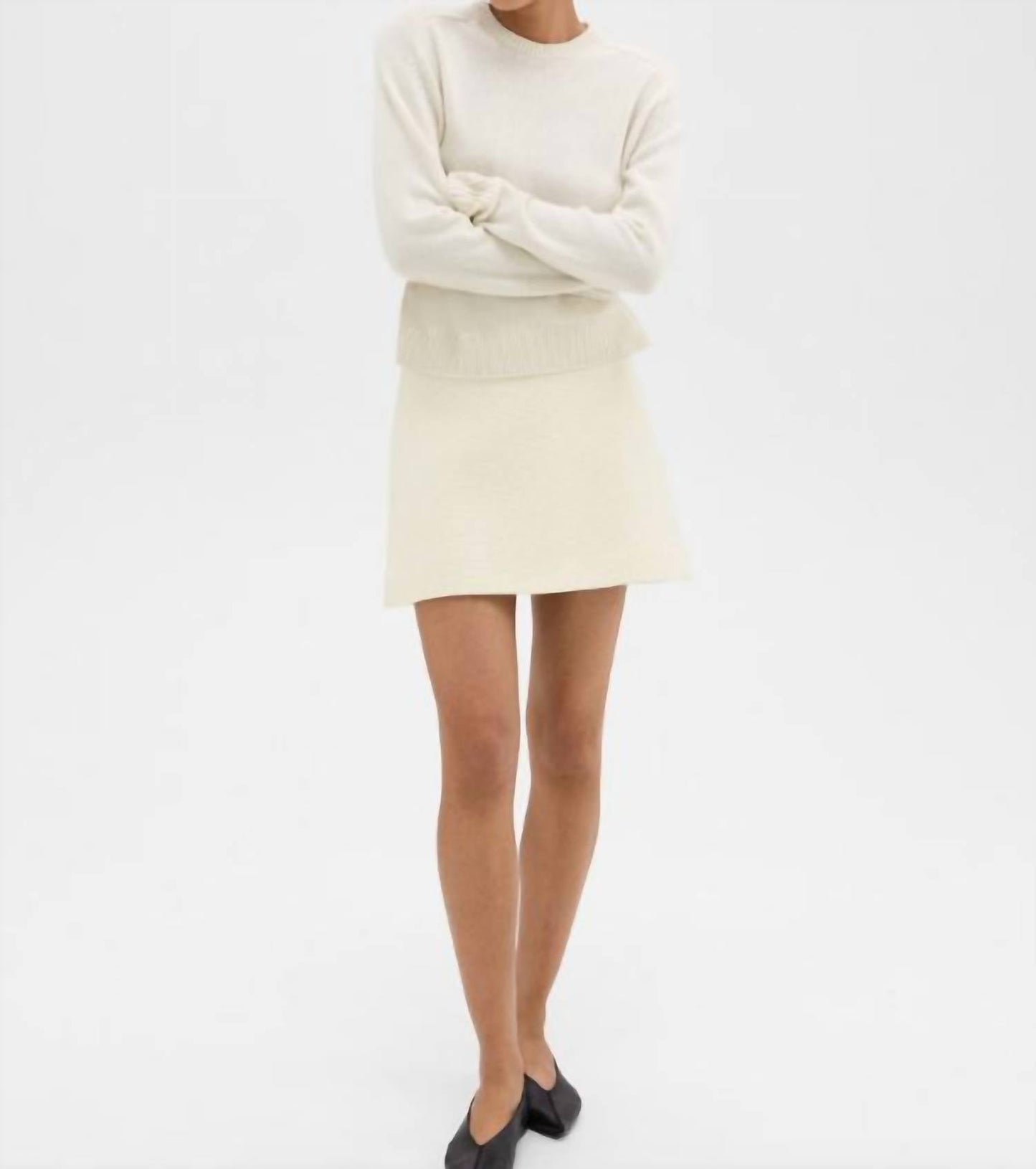 Theory - Tweed High-Waist Mini Skirt