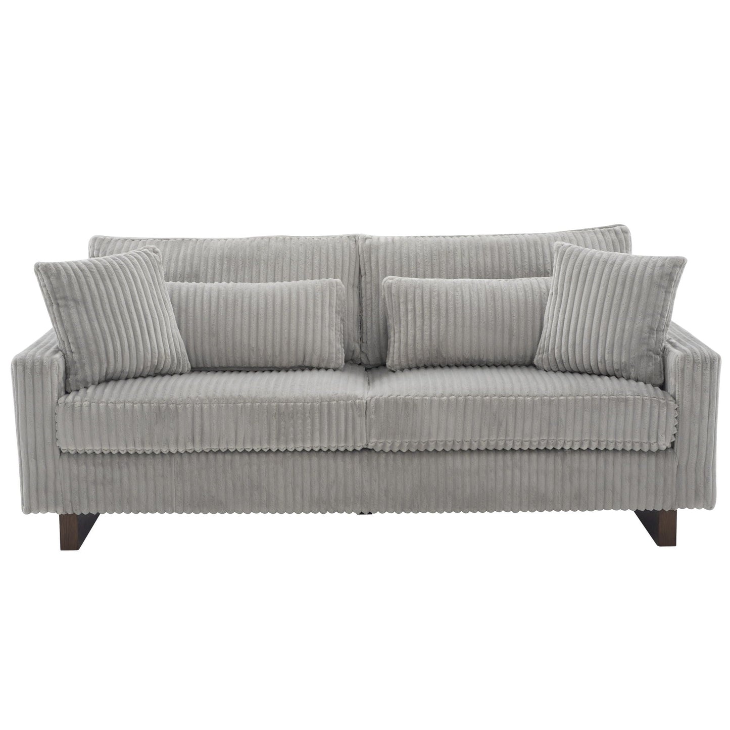 Modern Loveseat Sofa With 4 Pillows