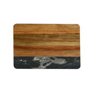 Creative Gifts International - Marble and Acacia Wood Rectangle Board