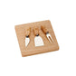 Creative Gifts International - Rubberwood Cheese Cutting Board Set with 3 Tools