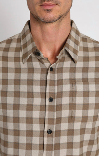 Jachs New York - Manor 6oz Stretch One Pocket Flannel Shirt