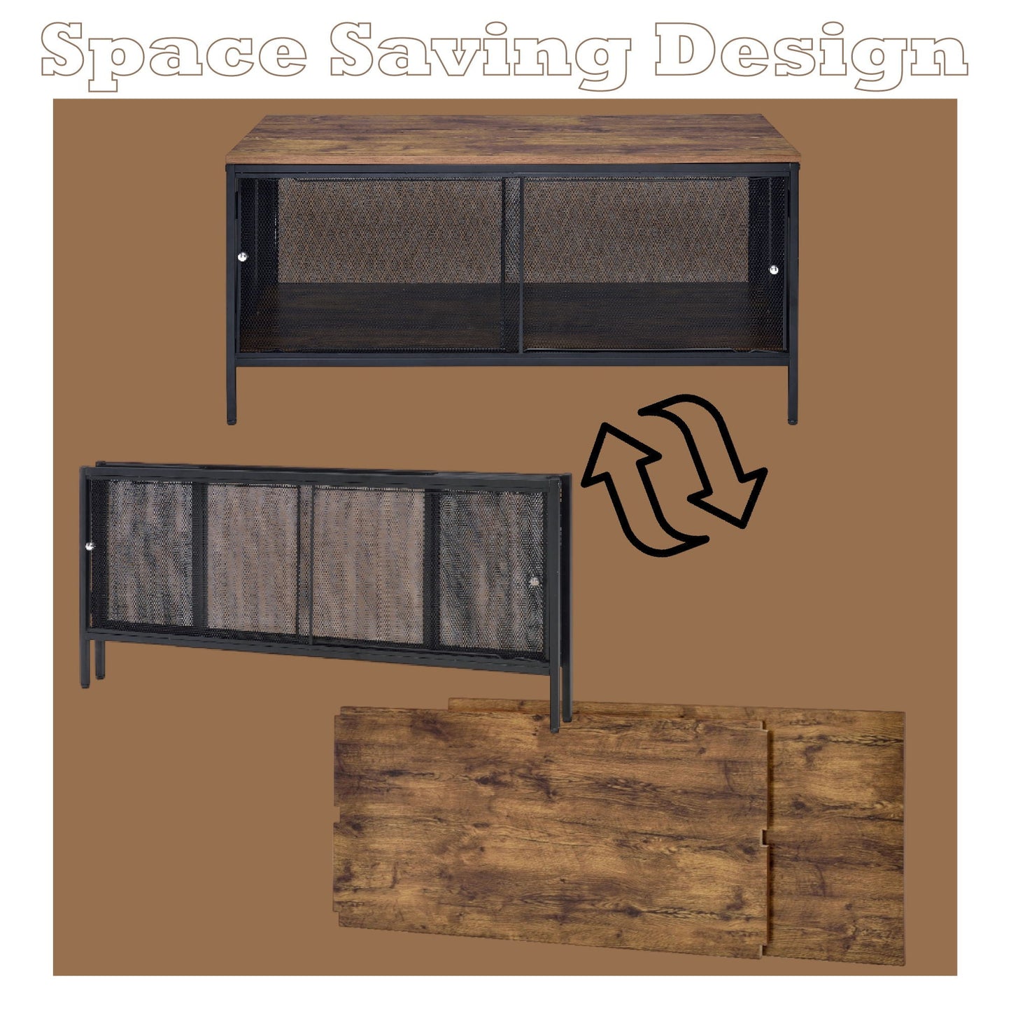 Winam - Coffee Table - Antique Oak / Black