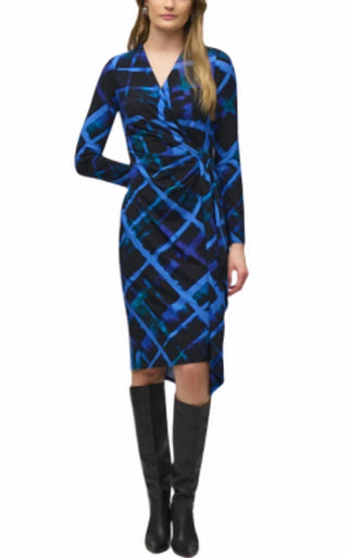Joseph Ribkoff - Joseph Ribkoff Knee Length Wrap Dress