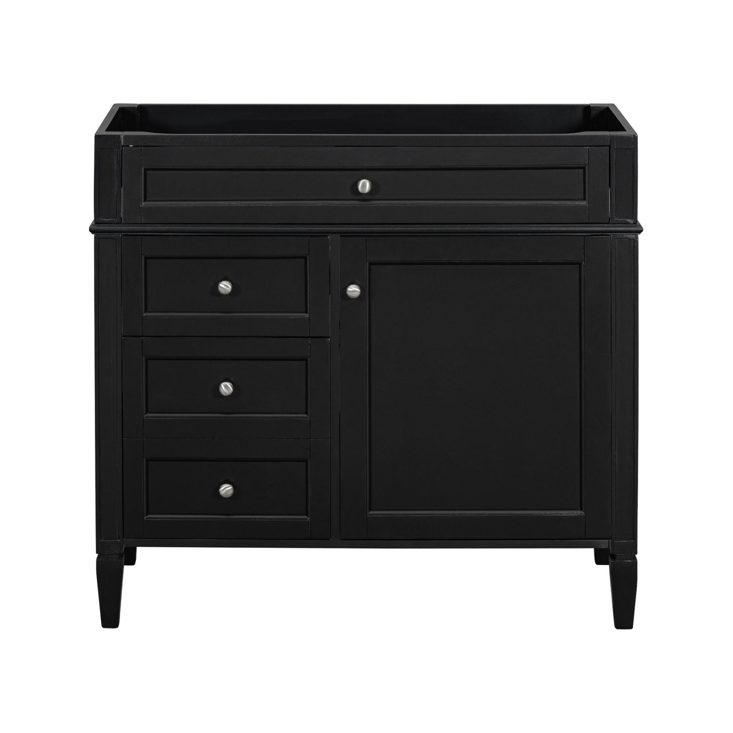 Bathroom Vanity With 2 Drawers and Tip-Out Drawer Storage Cabinet