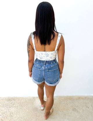 Anniewear - Drown Me In Love Loose Fit Denim Shorts