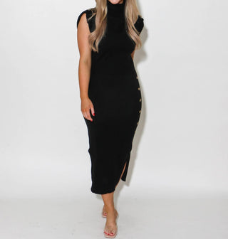 Thml - Turtleneck Midi Dress With Button Details