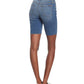 7 For All Mankind - High Rise Raw Hem Bermuda Denim Shorts