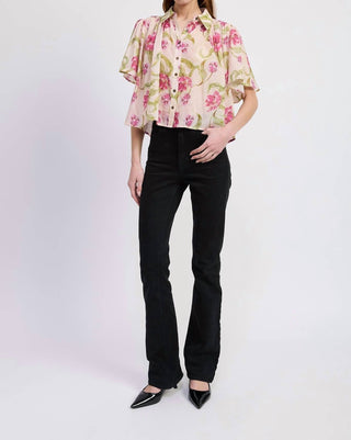 En Saison - Lois Button Front Swing Top