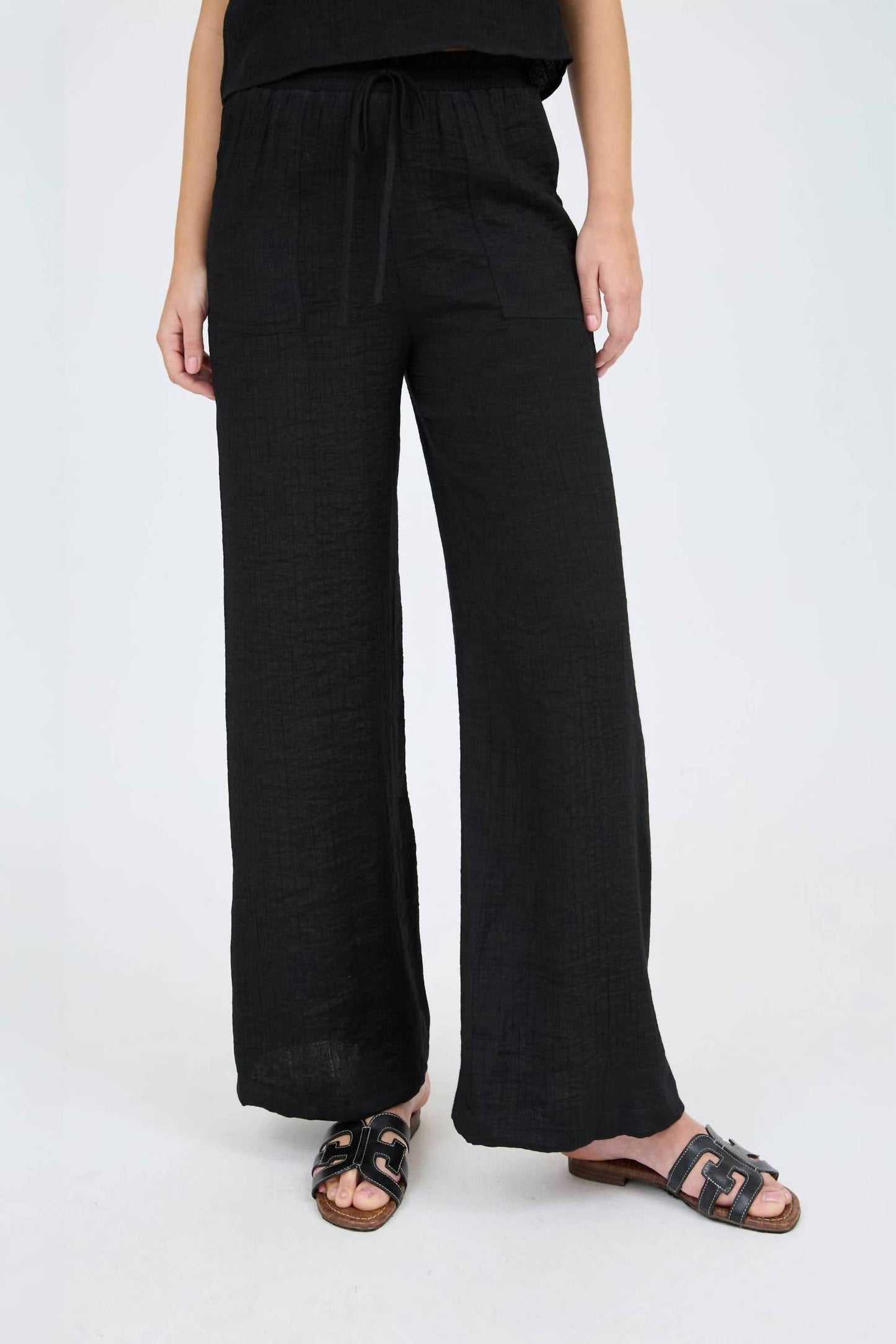 Blu Pepper - High Waist Drawstring Pants