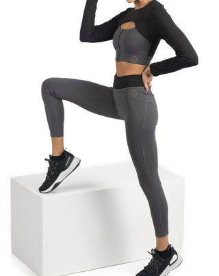 Akalia - Alisha Color Block Activewear Long Sleeve Top