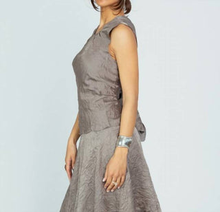 Brazeau Tricot - Cotton Silk Wrinkle Knotted Back Tank Top