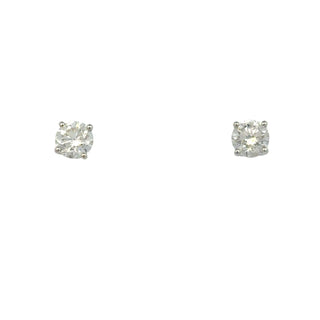 Aamiaa - 1.00 Carat Natural Diamond Round Brilliant Stud Earrings