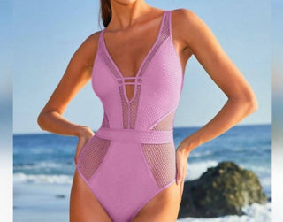 Becca - Plunge-neck One-piece Swimsuit