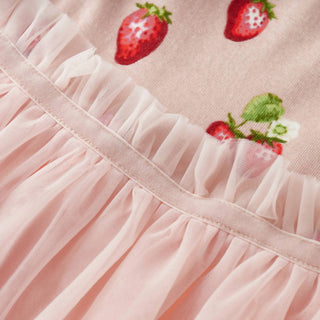 Milkbarn - Girl's Strawberry Organic Cotton Ballet Dress