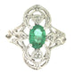 .70ct Emerald Diamond Ring 10KT White Gold