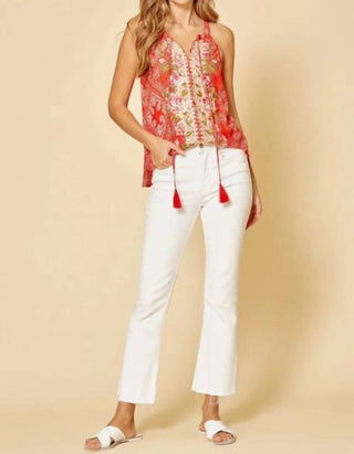 Andree By Unit - Bandana Embroidered Tank Top - Plus