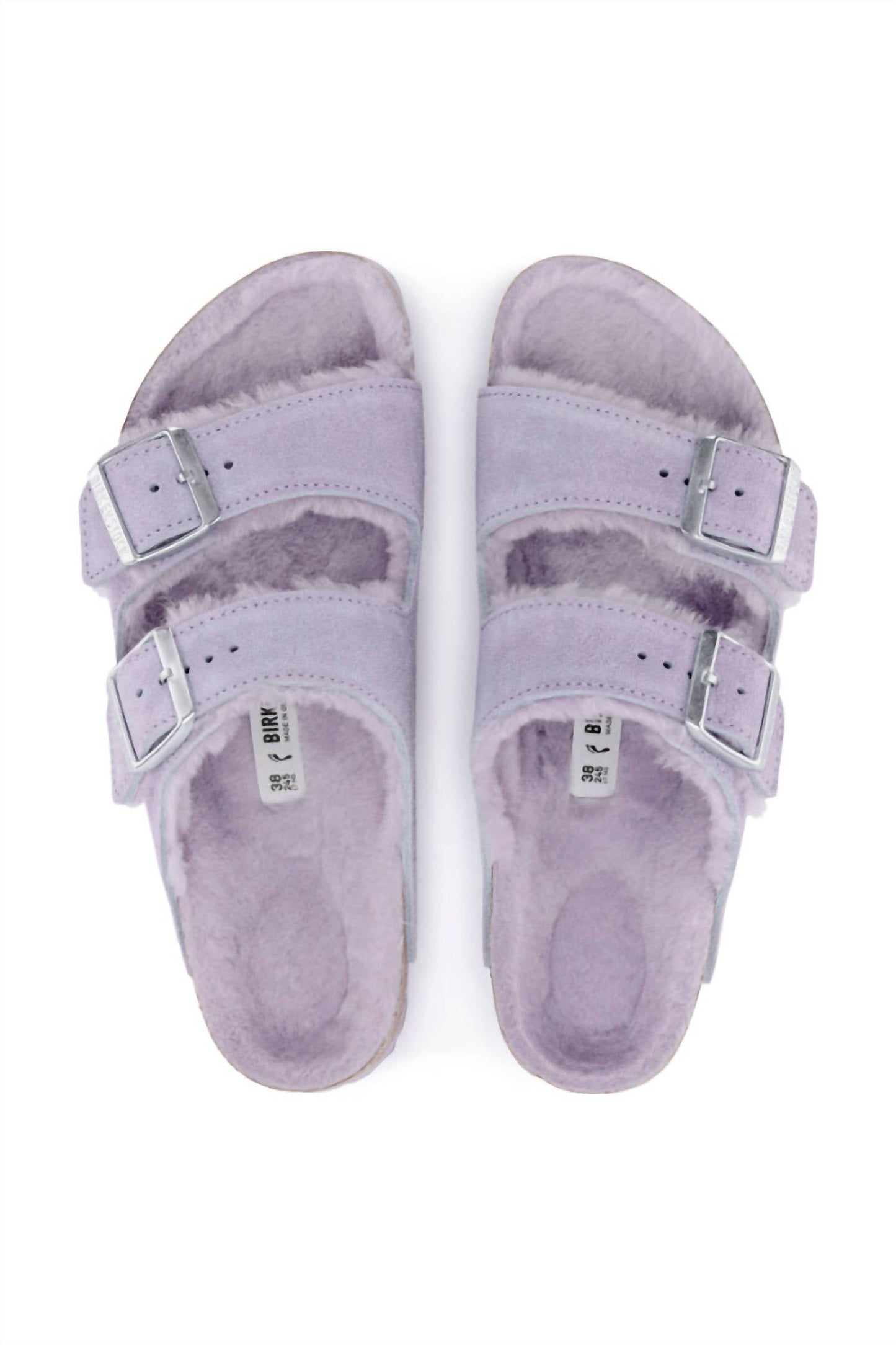 Birkenstock - Women's Arizona Shearling Suede Narrow Sandals