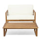 Belgian Loveseat & Coffee Table Set With Water Resistant Cushions