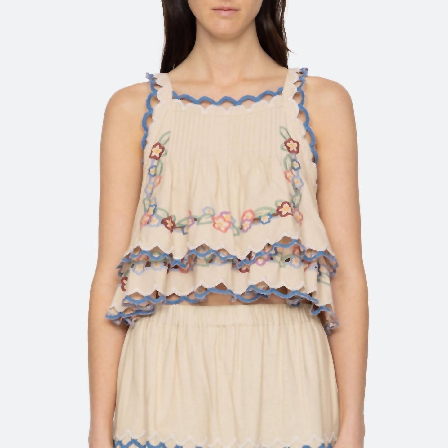 Sea - Melinda Embroidered Tank