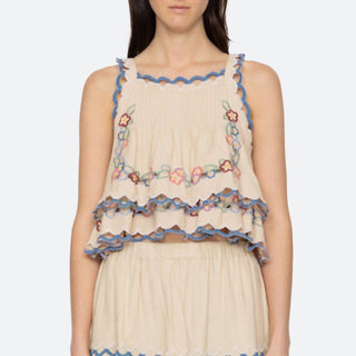 Sea - Melinda Embroidered Tank