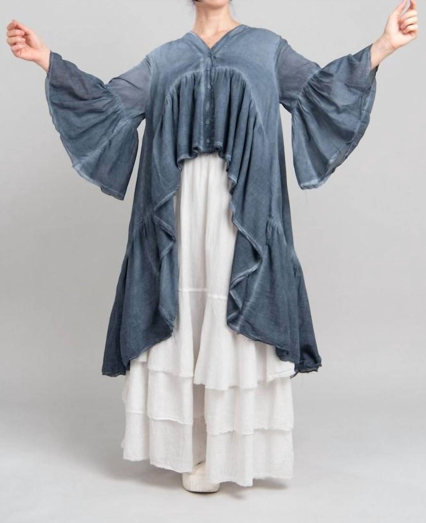 Baci - Layered Hi Low Ruffle Duster