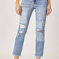 Risen - High Waist Straight Jeans