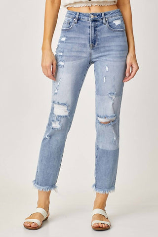 Risen - High Waist Straight Jeans