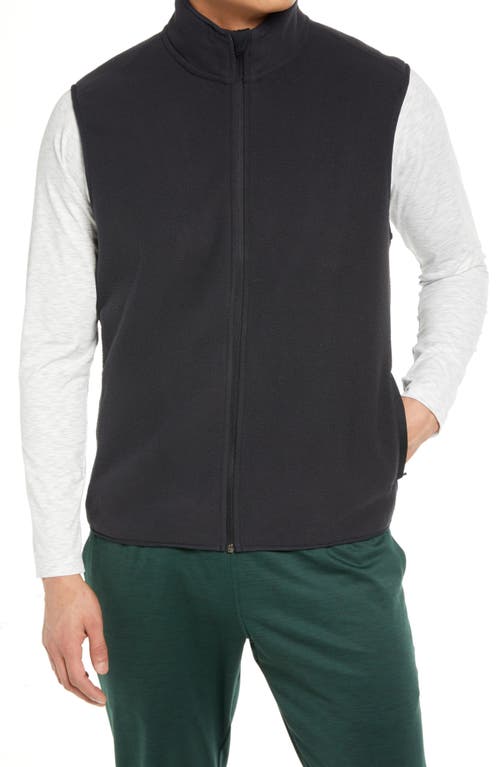 Zella Strata Fleece Golf Vest - Black