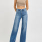 Risen - Tummy Control High Rise Wide Leg Jeans Medium Wash