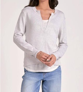 Elan - Angela V-neck Layered Sweater