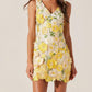 Astr - AISHA FLORAL APPLIQUE MINI DRESS